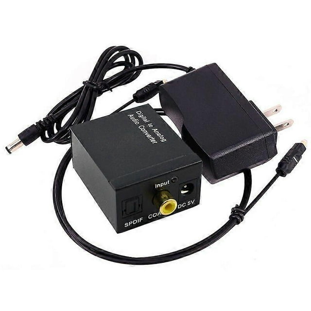 Digital to Analog Audio Converter Digital Optical Coaxial Toslink to Analog RCA L/R Audio Converter Amplifier Adapter
