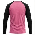 thumbnail image 4 of Fnnxeal Mens T-Shirts Fall Winter Crew Neck Long Sleeve Casual Fashion Hot Pink Shirts for Men Size 2XL, 4 of 4
