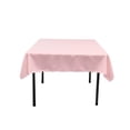 thumbnail image 2 of LA Linen TCpop58x58-PinkLgtP37 Polyester Poplin Square Tablecloth, Light Pink - 58 x 58 in., 2 of 4