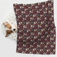 thumbnail image 6 of Naloa Skull colorful flower Dog Blanket, 3 Sizes Cat Blanket for Indoor Cats Large Medium Small Dog Gifts-Medium, 6 of 8