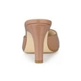 thumbnail image 2 of BLISSFUL STEP Women's Pointed Toe Stiletto Heels Slide Mules Nude 6, 2 of 8