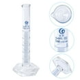 thumbnail image 4 of Uxcell 5ml 3.3 Borosilicate Glass Graduated Cylinder, Hex Base Blue Graduations Measuring Cylinder, 4 of 4