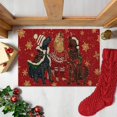 THENEWS Christmas Doormat Winter Xmas Home Decor Low Profile Rug Door