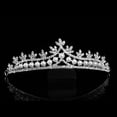 thumbnail image 3 of Xinyolin Women Tiaras Shining Exquisite Craft Alloy Faux Pearl Leaves Rhinestone Crown Hair Accessories, 3 of 8