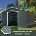 thumbnail image 6 of Costway Metal Storage Shed for Garden and Tools w/Sliding Double Lockable Doors, 6 of 9