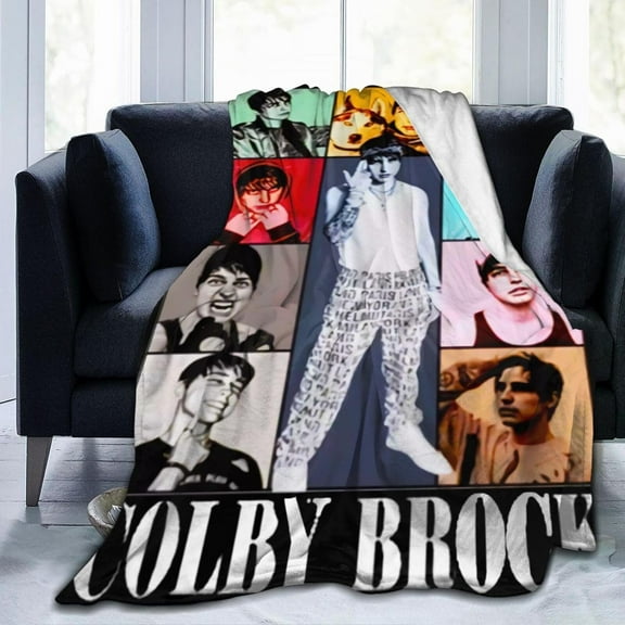 Blanket Colby Musics Brock Throw Flannel Blankets Warm Soft Cozy Fuzzy Air Conditioning Blanket for Living Room Sofa Bed Gift Blankets for All Seasons 30"x40"