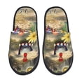 thumbnail image 3 of Kuqiui Pikmin Print Women's Fuzzy Slip on Indoor Outdoor Winter House Slippers-Large, 3 of 8