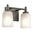 thumbnail image 4 of 45573OZ Kichler Lighting Shailene - 2 Light Bath Vanity Approved for Damp Locations - with Transitional inspirations - 8.25 inches tall by 12.5 inches, 4 of 7