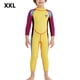 thumbnail image 2 of Traje de neopreno para niños Trajes de neopreno Resistencia a los arañazos para niños Protección UV Traje de baño de snorkel con cremallera trasera Traje de surf Manga amarilla púrpura XXL 2.5MM Sweethay OD003690-10, 2 of 7