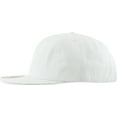 thumbnail image 4 of White Classic Cotton Flat Brim Unconstructed Baseball Cap Adjustable Strapback Style, 4 of 6