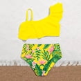 thumbnail image 6 of Yindaity Girls Swimsuit 2 Piece Girls Swimsuits Bikini Set,Two Piece Swimsuit Cross Bathing Suit Girls' Swimwear(Yellow,8-9 Years), 6 of 7