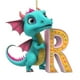 thumbnail image 2 of Christmas Acrylic 26 Letter Dinosaur Pendant Letter Dinosaur Party Decoration Pendant, 2 of 4