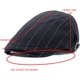 thumbnail image 2 of Gorra de algodón prensado para hombre - Sombrero plano - Boina de verano - Sombrero Gatsby - Ajustable y transpirable - Sombrero puntiagudo negro, 2 of 3
