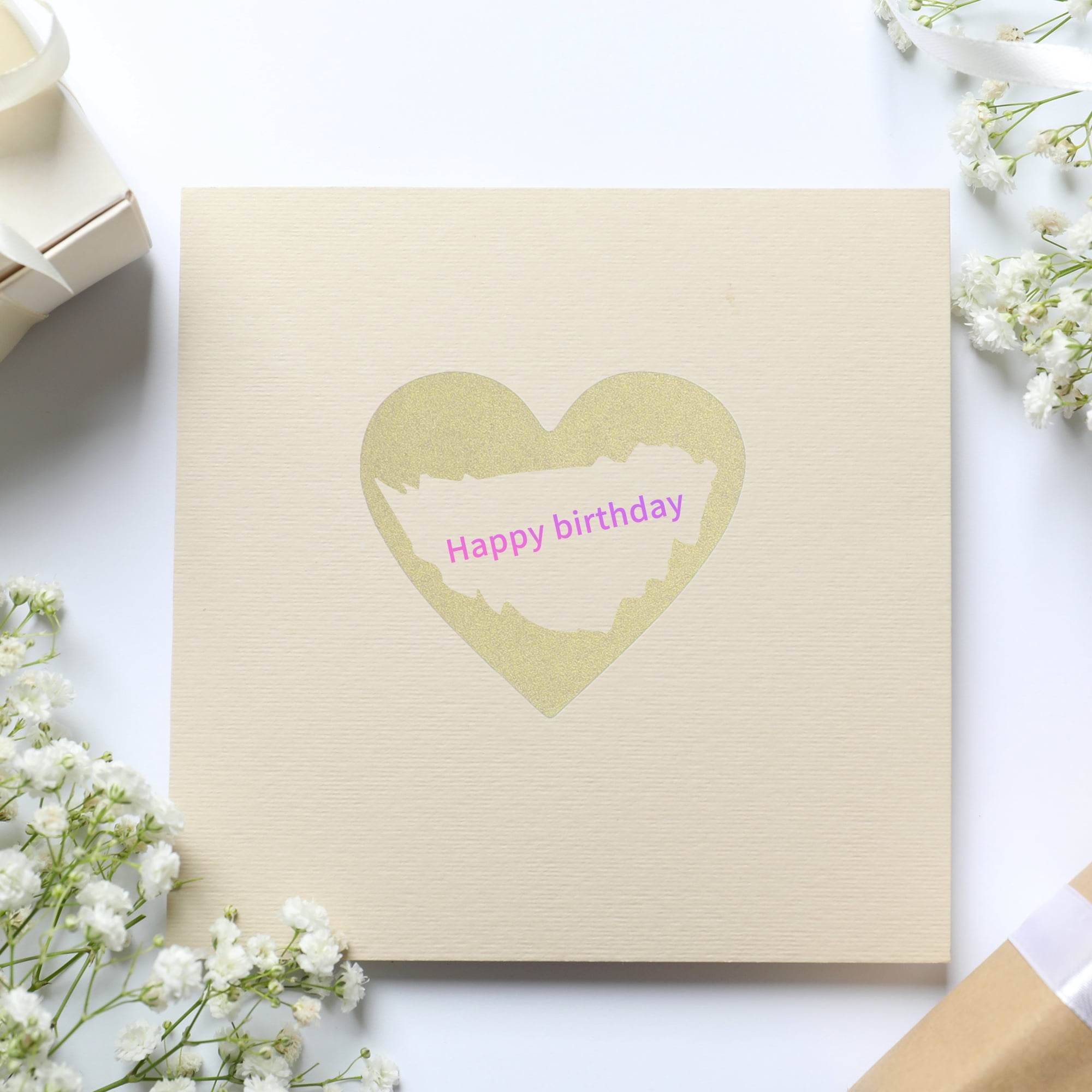Unique Bargains 300Pcs Surprise Wedding Scratch Stickers 1.1" x 0.98" Gold Tone