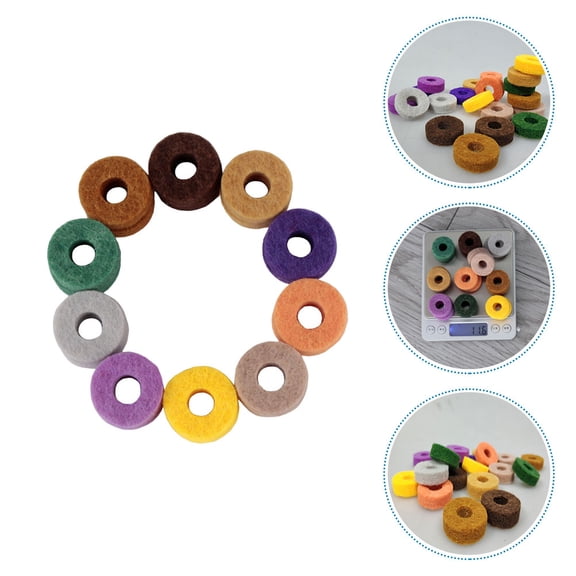 MERRYHAPY 20-Piece Standard Size Assorted Color Cymbal Felt Pads Drum Kit Accessories Protective Mat