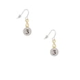 thumbnail image 2 of Delight Jewelry Silvertone Disc 1/2'' Number - 3 - Gold Tone Infinity French Earrings, 2 of 4