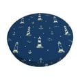 thumbnail image 1 of Disketp Lighthouses and Anchors Funda Redonda para Taburete, Funda de Cojín para Silla de Bar Suave y Elástica-12 inch, 1 of 7