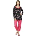 thumbnail image 1 of Bimba Women Chic Style Rayon Night Wear Pajama Set Full Sleeve Shirt with Pyjamas, 1 of 6
