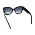 thumbnail image 7 of Womens Star Stud Thick Temple Plastic Horned Cat Eye Fashion Sunglasses Black - Smoke, 7 of 7