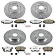 thumbnail image 3 of PowerStop Front and Rear Z26 Street Warrior Carbon-Fiber Ceramic Brake Pad and Drilled and Slotted Rotor Kit Fits: HONDA Select Models K2277-26, 3 of 9