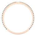 thumbnail image 4 of Statement Engagement Ring for Women - 0.525ct Blue Moissanite in 14K Rose Gold Promise Ring, 4 of 5