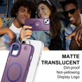 thumbnail image 6 of Magnetic Designed for iPhone 15 Plus Case [Military-Grade Drop Tested] [Compatible with Magnet] Slim Frosted Case for iPhone 15 Plus Case Phone Case (6.7"), Deep Purple, 6 of 12