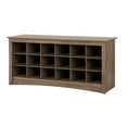 thumbnail image 4 of Prepac 18 pair Shoe Storage Cubby Bench, Drifted Gray, 4 of 6