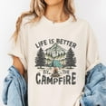 thumbnail image 2 of Life Is Better By The Campfire T-Shirt, Camp Crew Shirt, Camp Fire TShirt, Camping Squad Bonfire Nights Happy Camping Tee Shirt, Camper Shirt, 2 of 7