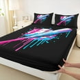 thumbnail image 3 of Homewish Baseball Game Full Size Sheets,Watercolor Splashing Ink Bed Sheets,Sport Theme Sheet Sets For Kids,Breathable Home Decor,4pcs, 3 of 7