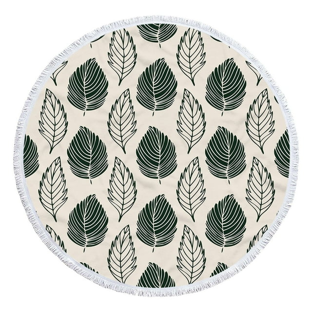 Tyidzon Serviette de Plage Ronde Imprimée en Microfibre Serviette de Bain Super Colorée Couverture de Plage Anti-Sable Tapis de Plage Serviette Multi-Usage pour Voyage Piscine