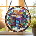 thumbnail image 7 of Pawberry Presents Window Hanging Stained Glass, Presents Suncatchers for Windows Stained Glass, Stained Glass Presents suncatcher, 7 of 7