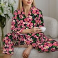 thumbnail image 6 of Bingfone Womens Pajama Sets Trendy Floral Print,Long Sleeve Loungewear Pajamas Set-X-Large, 6 of 8