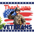 thumbnail image 4 of Military Appreciation Banner Veterans Day Patriotic Theme Army Design Thank You Decoration for Veterans Day Event Ceremony, 4 of 6
