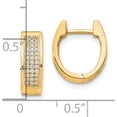 thumbnail image 2 of 14K Yellow Gold Diamond Small Hinged Oval Hoop Earrings (Width 12) (Length 13) - Jbsp, 2 of 5