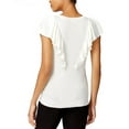 thumbnail image 2 of Maison Jules Womens Flutter-Sleeve Pullover Sweater, 2 of 2