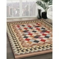 thumbnail image 2 of Ahgly Company Indoor Square Contemporary Chestnut Brown Abstract Area Rugs, 5' Square, 2 of 6