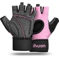 thumbnail image 1 of Guantes de levantamiento de pesas transpirables sin dedos para gimnasio, 1 of 6