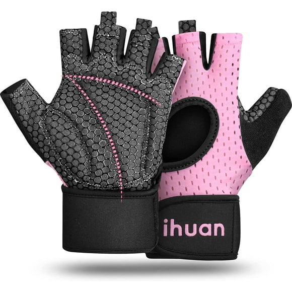 Guantes de levantamiento de pesas transpirables sin dedos para gimnasio