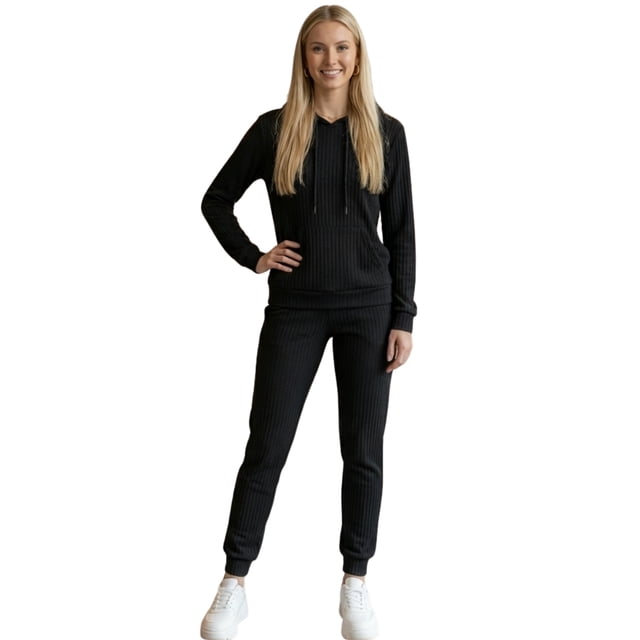 Conjunto Mujer 2 Piezas Sudadera y Pants Jogger Suave Invierno