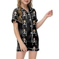 thumbnail image 1 of Children DIY Halloween Print Pajama Set Short Sleeve Button up Top and Shorts Set, 1 of 3