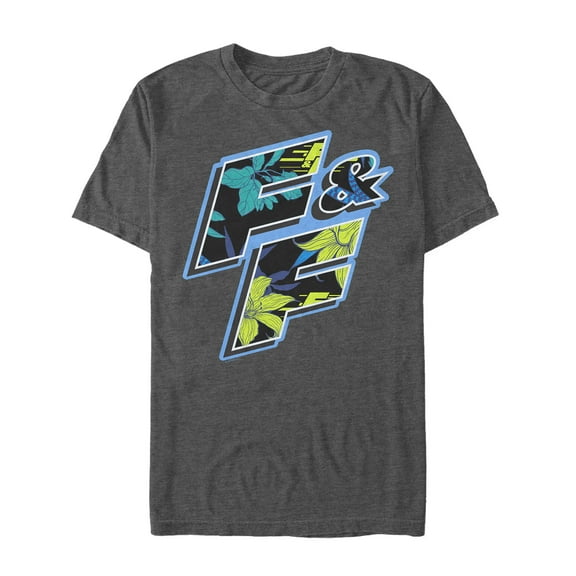 Men's Fast & Furious FF Island Logo Graphic Tee Charcoal Heather Large