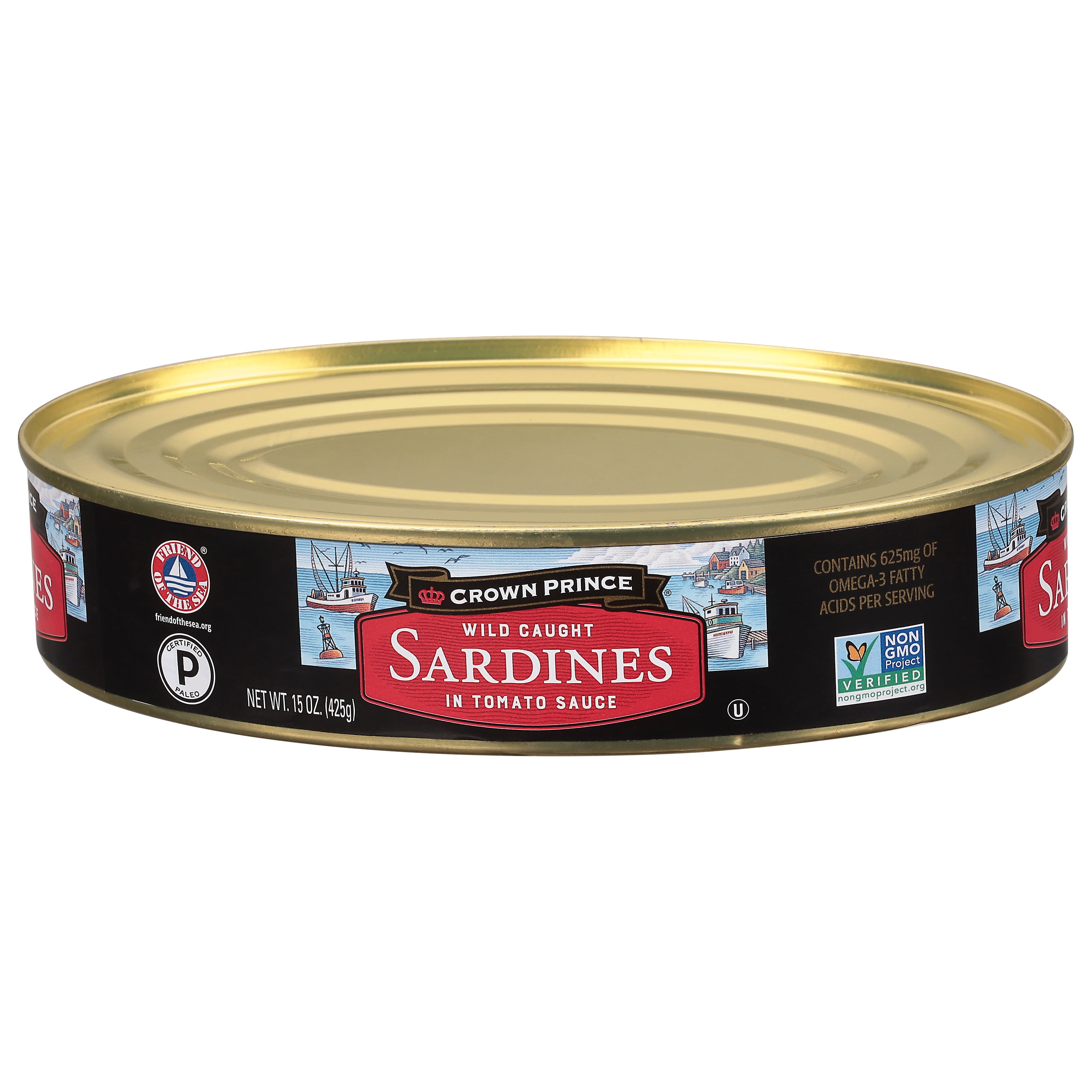 Crown Prince Sardines in Tomato Sauce, 15 oz Can