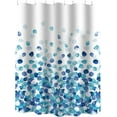 thumbnail image 2 of Shower Curtain Duty Mildew Resistant Fabric Bathroom Curtain, Waterproof,Machine-Washable,Rose Petal Floral Design,Blue-72"W x 84"L (Pack of 1), 2 of 6