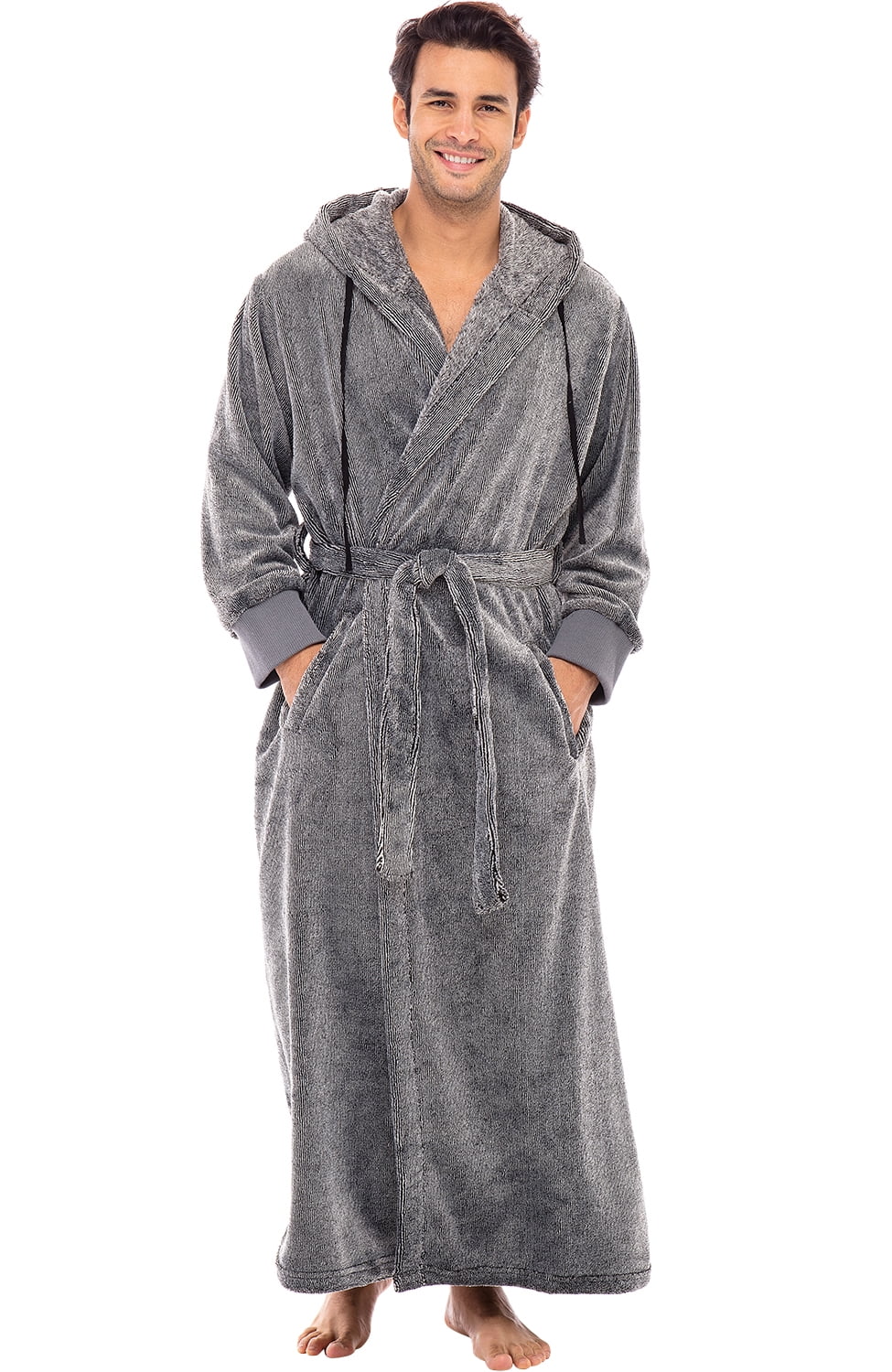 Alexander Del Rossa Men's Warm Fleece Robe Plush Bathrobe Alexander Del Rossa Men's Warm Fleece Robe Plush Bathrobe