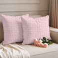 thumbnail image 3 of Pack of 2 Outdoor Pillow Covers 24x24 Inch Waterproof Pink Morocco Throw Pillow Covers,Decorative Couch Pillow Case Sham Geometric Leaf Diamond Lattice Abstract Patio Garden Pillowcases Cushion Cover, 3 of 8