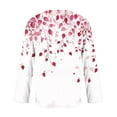 thumbnail image 5 of Womens Floral Graphics Tunic Tops Collared Button-Up Tee Shirts 3/4 Sleeve Tees Tunic Blouses Dressy Causal T-Shirt Cottage Flower Shirts Trends Blouses Summer 2025, 5 of 5