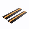 thumbnail image 1 of F COME 2 Pack Rubber Cable Ramp Hose Cable Protector Ramp 2 Channel 22000Lbs Load Capacity Traffic Speed Bump Wires Power Lines Extension Cord Cover for Indoor Outdoor, 1 of 4