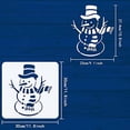 thumbnail image 2 of Snowman Stencil Decoration Template 11.8x11.8 inch Plastic Snowman Stencils Square Reusable Stencils for Painting on Wood Floor Wall and Fabric, 2 of 9
