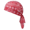 thumbnail image 2 of 3 in 1 Bandana Skull Cap Breathable Do Rag Liner UV Sun Protection Face Cover Neck Drape for Cycling Hiking Outdoor Sports(Red,55-60cm), 2 of 4