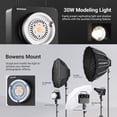 thumbnail image 3 of Neewer Q4PRO 400Ws 2.4G TTL Outdoor Flash, 1/8000 HSS, 6000K, APP Control, Bowens Mount, Freeze Mode, Dual Display, 3 of 9